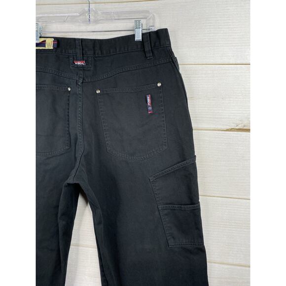 Y2K Esco Mens Jeans 38x34 Baggy Hip Hop Jeans Willie Esco Black Denim India 90s - Picture 9 of 13